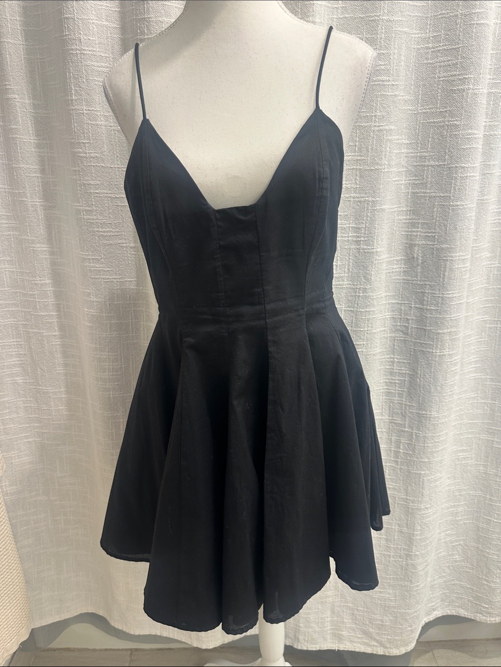 Zara Black Dress Cotton Medium NWT